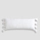 Braided Pom Pom Lumbar Pillow Off White