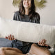 Sunday Citizen Pom Pom Lumbar Pillow in Off White