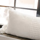 Braided Pom Pom Lumbar Pillow Off White