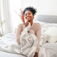 Casablanca Throw Cloud Gray - Off White