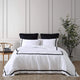 Frame Premium Bamboo Duvet Cover White - Black