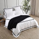 Frame Premium Bamboo Duvet Cover White - Black