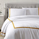 Frame Premium Bamboo Duvet Cover White - Gold