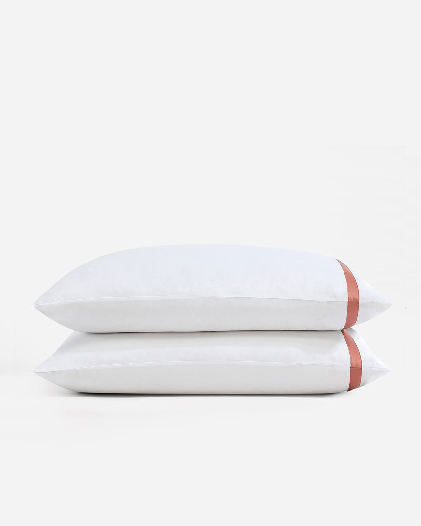 Frame Premium Bamboo Pillowcase Set White - Clay
