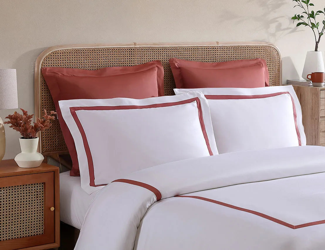 Frame Premium Bamboo Sham Set White - Clay