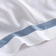Frame Premium Bamboo Sham Set White - Denim