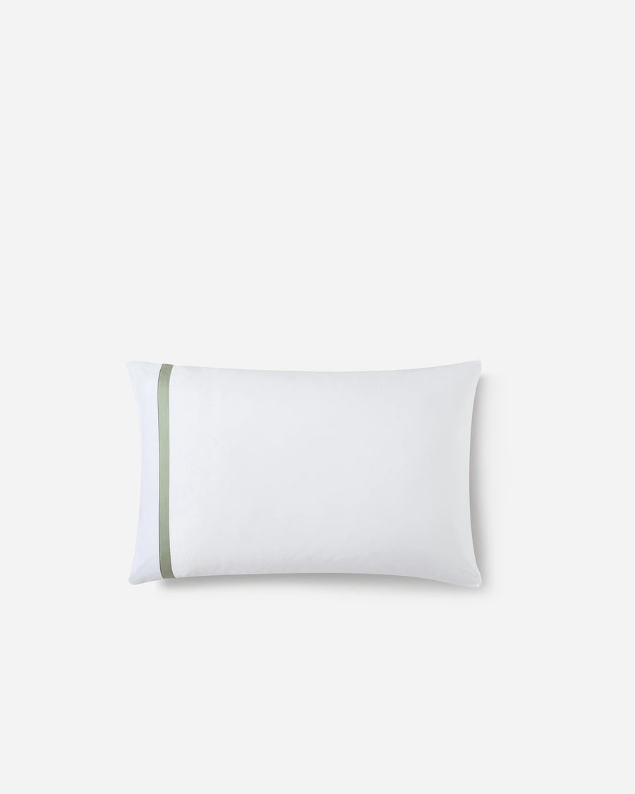 Frame Premium Bamboo Pillowcase Set White - Sage