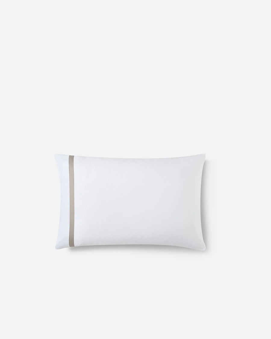 Frame Premium Bamboo Pillowcase Set White - Taupe