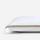 Frame Bamboo Euro Sham White - Taupe