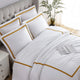 Frame Bamboo Euro Sham White - Gold