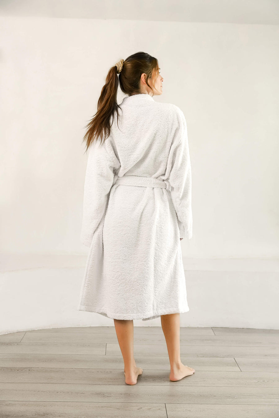 Cascais Bath Robe Clear White