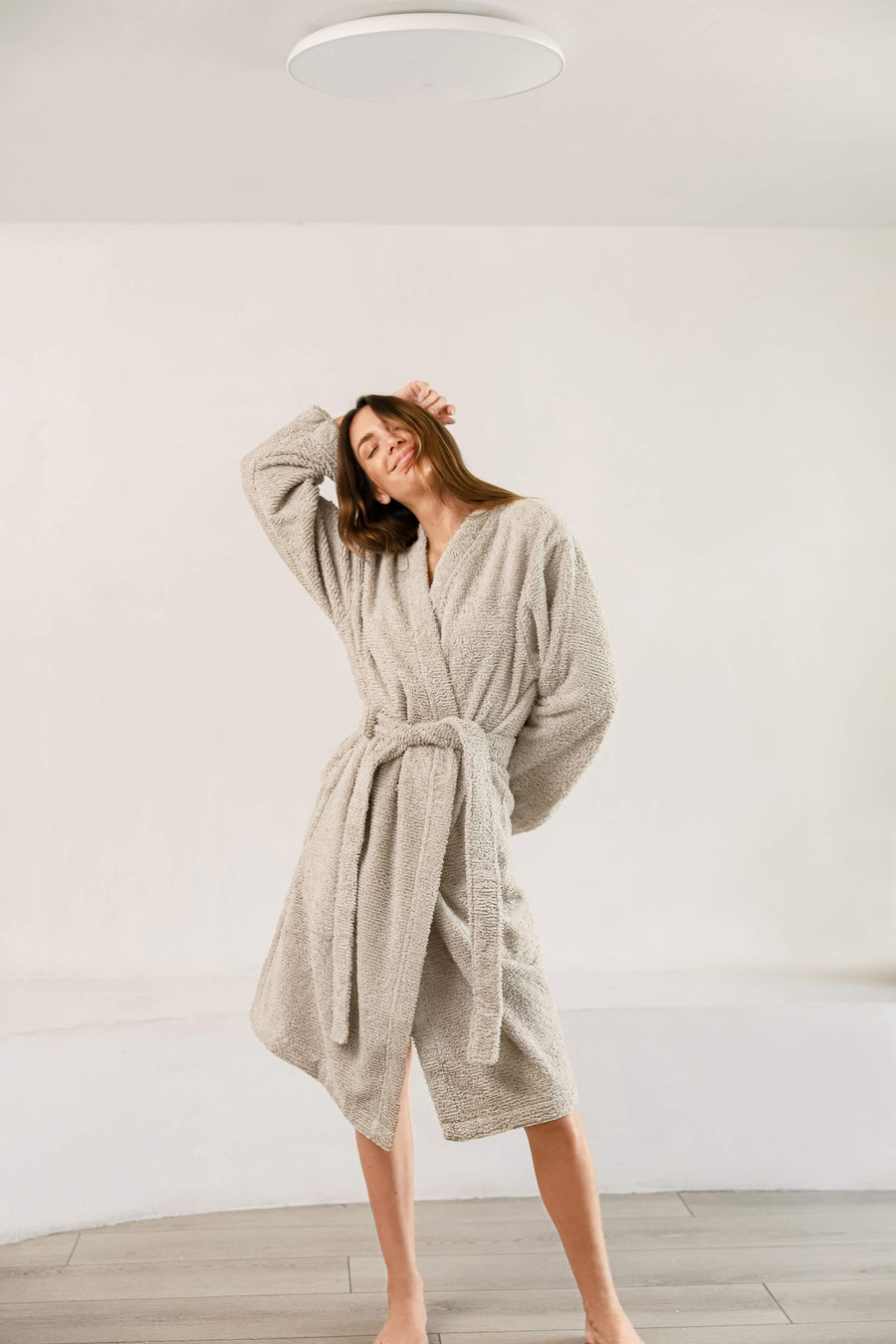 Cascais Bath Robe Linen