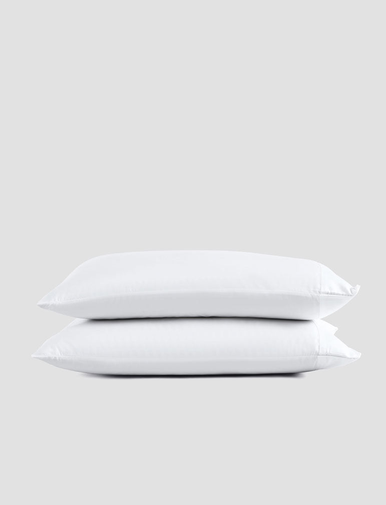 Natural Premium Bamboo Pillowcase Set White