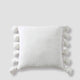 Pom Pom Throw Pillow Off White
