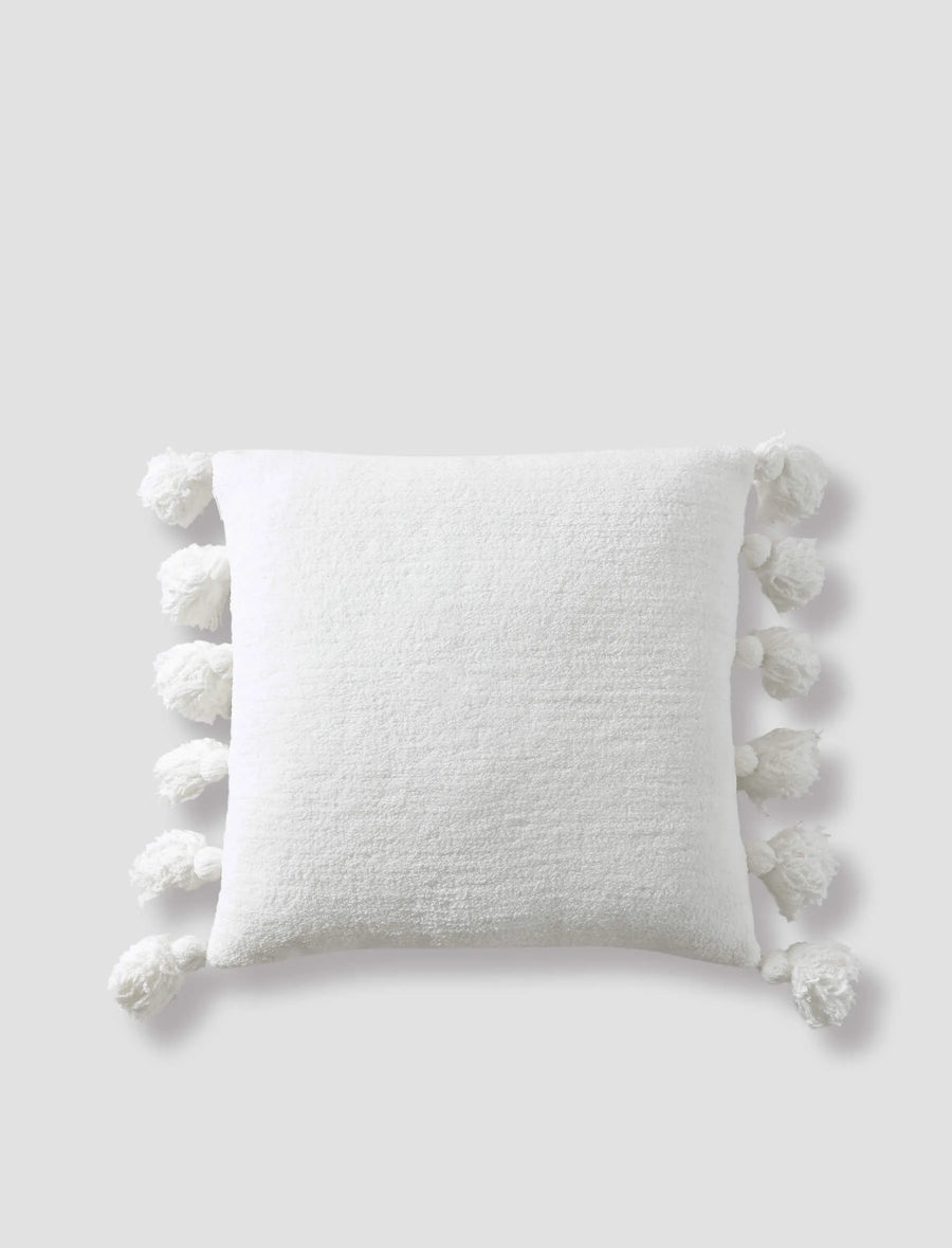 Pom Pom Throw Pillow Off White