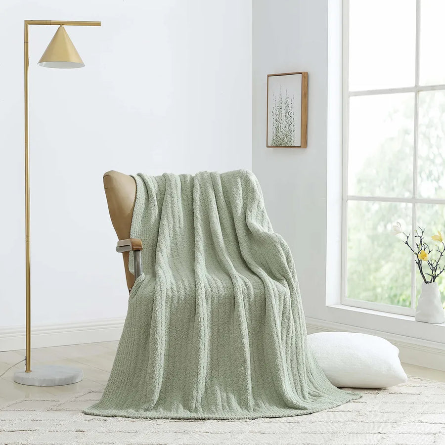 Soft green throw hotsell