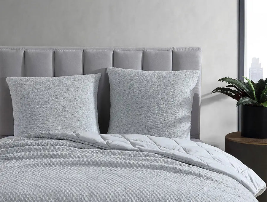 Gray euro pillow clearance shams