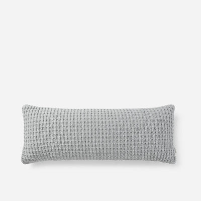 Snug Waffle Lumbar Pillow Cloud Gray