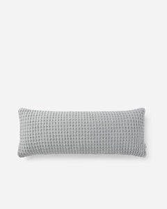 Snug Waffle Lumbar Pillow Cloud Gray