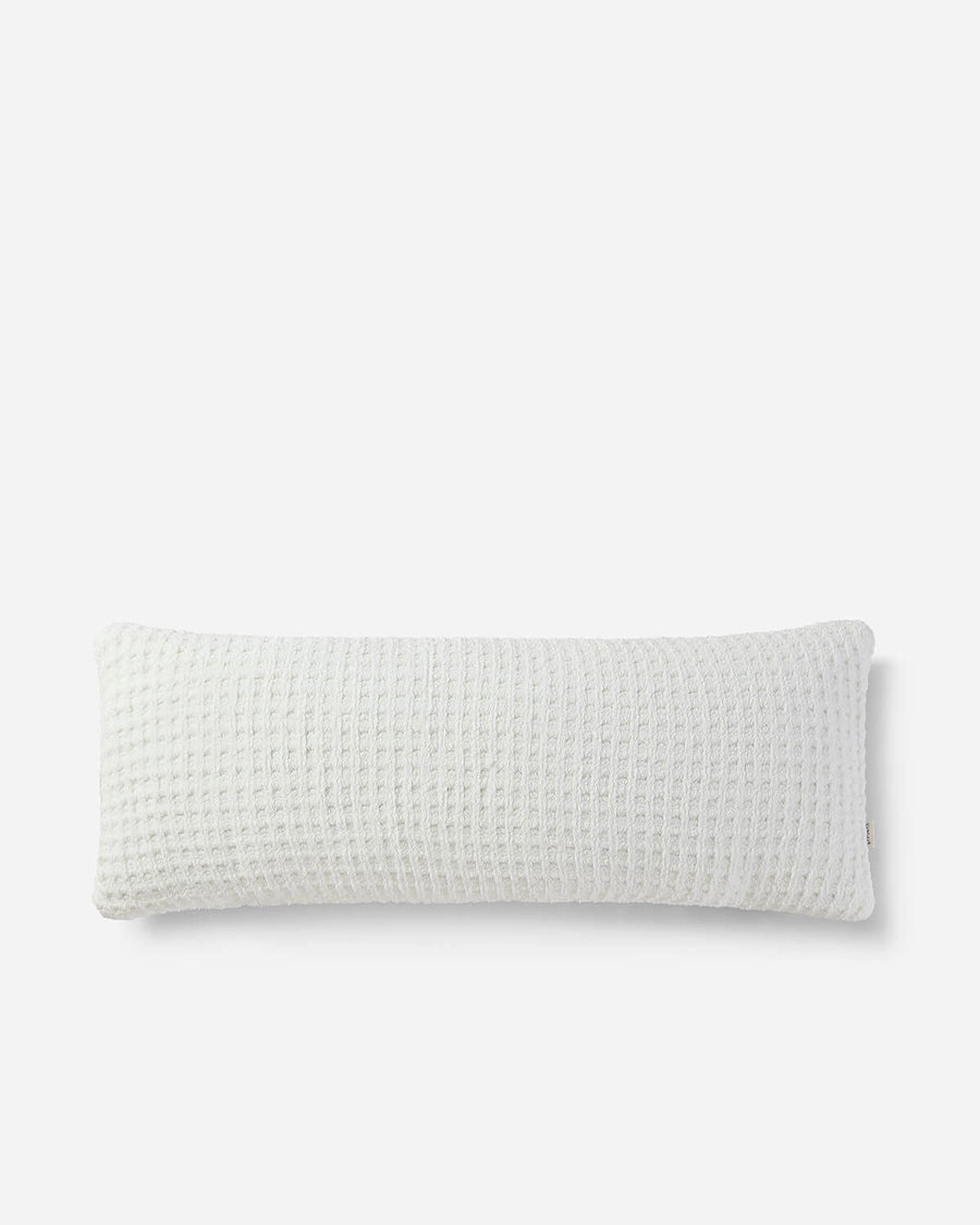 Snug Waffle Lumbar Pillow Off White