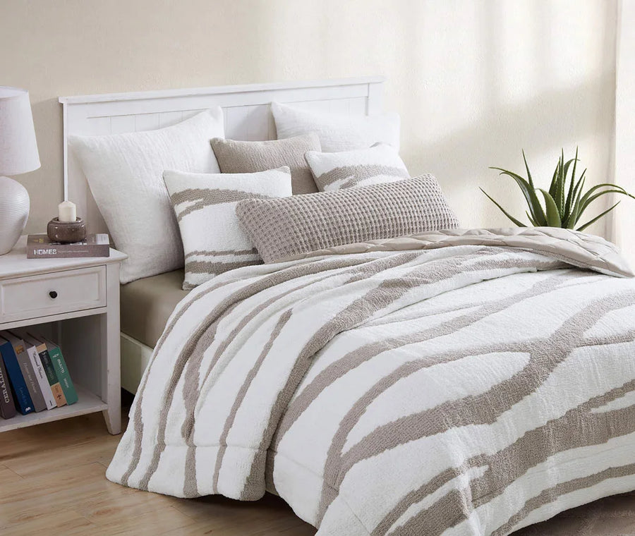 Grey and sales white lumbar pillow