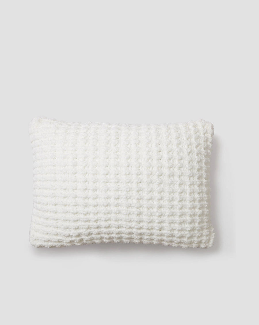 Snug Waffle Mini Pillow Off White