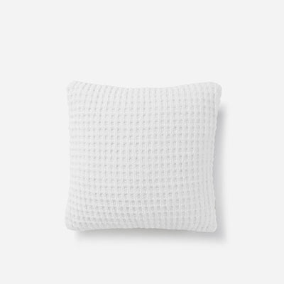 Snug Waffle Throw Pillow Clear White
