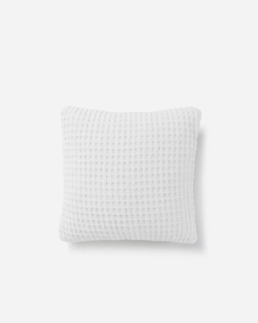 Snug Waffle Throw Pillow Clear White