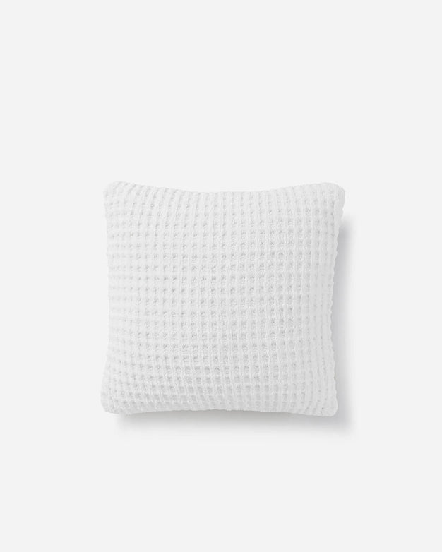 Snug Waffle Throw Pillow Clear White
