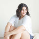 Butter Modal Boat Neck Tee Clear White