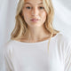 Butter Modal Boat Neck Tee Clear White