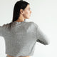 Cosset Cropped Sweatshirt Moon over Malta Gray