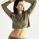 Cosset Cropped Sweatshirt Olive