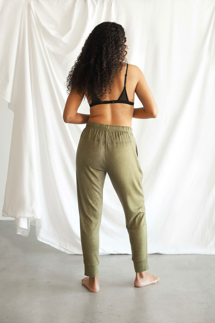 RESTOCKED  Lazy Days Distressed Joggers in Olive — Good Morrow Co