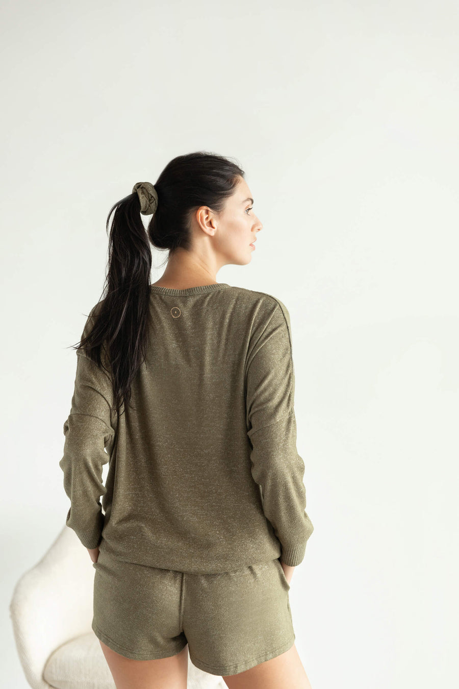 Cosset Relaxed Pullover Olive