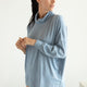 Cosset Relaxed Turtleneck Faded Denim