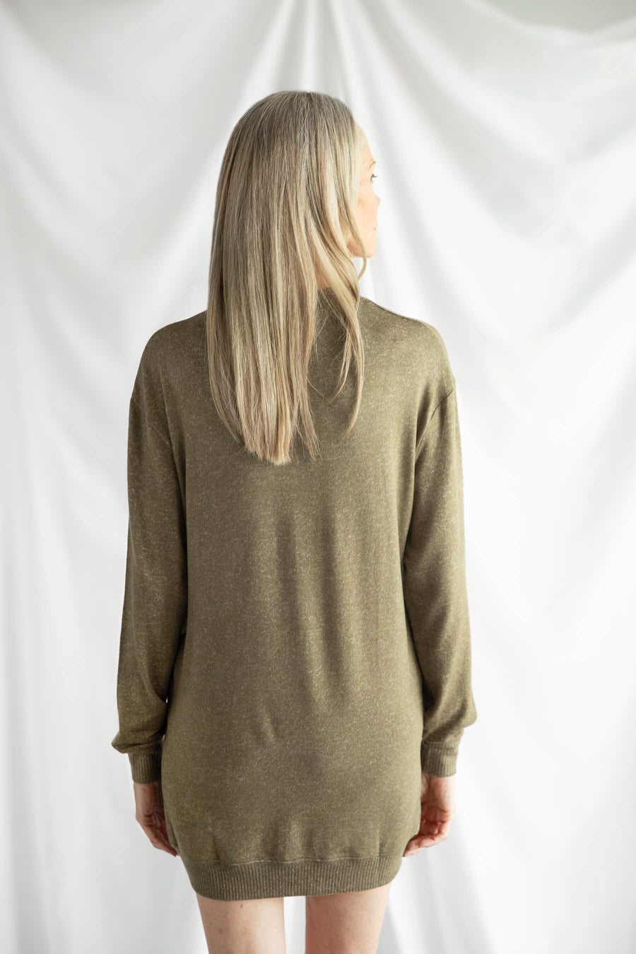 Coset Lazy Sweater Dress Olive