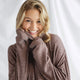 Cosset Relaxed Turtleneck Chocolate