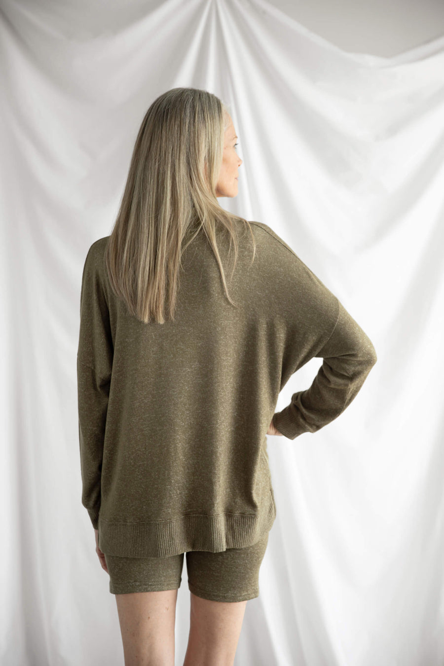Cosset Relaxed Turtleneck Olive
