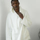 Off White Oversized Snug Blanket Teddy Hoodie