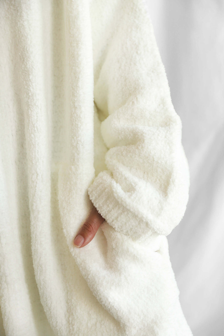 You can get a giant teddy fleece-lined hoodie blanket for these