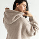 Taupe Oversized Snug Blanket Teddy Hoodie
