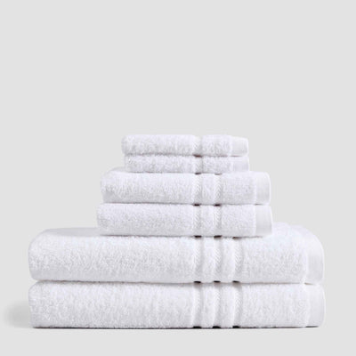 Plush Towel Set White