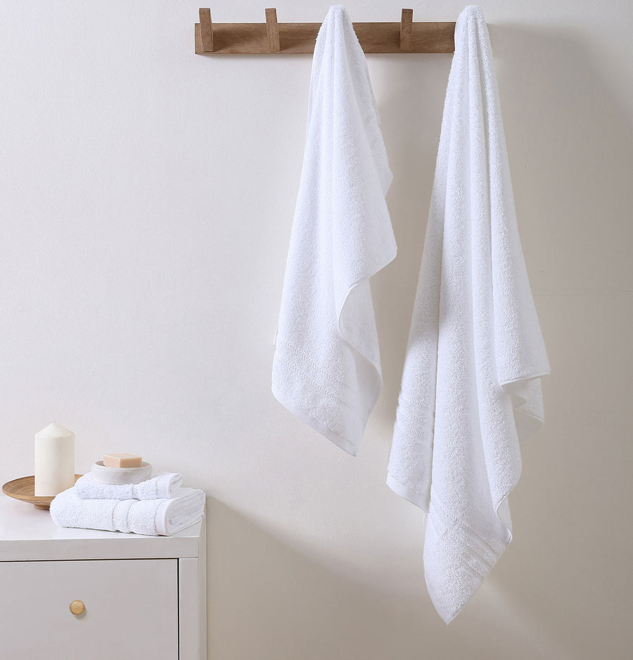 Plush Towel Set White