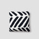Tulum Throw Pillow Black - Off White