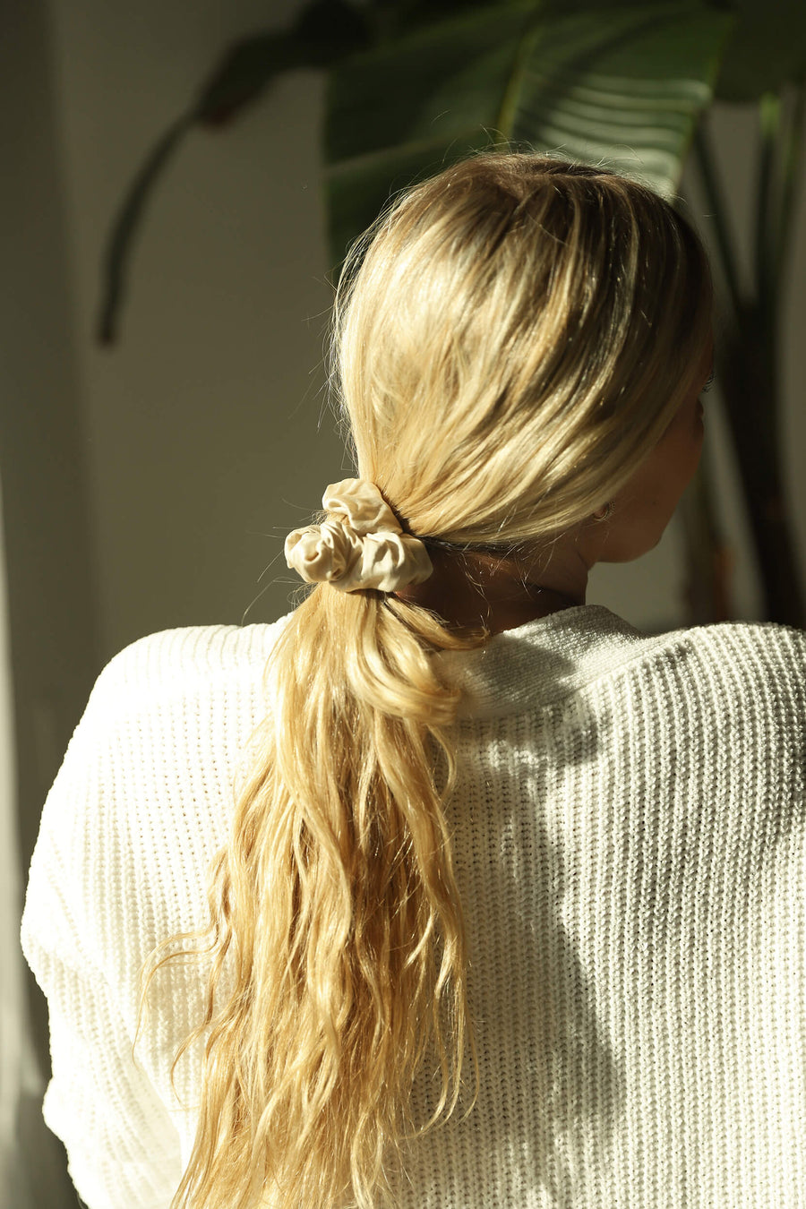 Silk Scrunchie, Trendy Scrunchie with Crystal, Designer Hair
