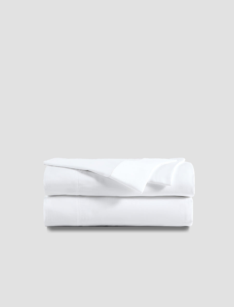 Natural Premium Bamboo Fitted Sheet Clear White