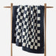 Checkerboard throw Midnight - Clear White