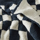 Checkerboard throw Midnight - Clear White