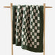 Checkerboard throw Moss - Sahara Tan